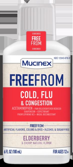 MUCINEX® Free From Cold, Flu & Congestion 6/6 oz.